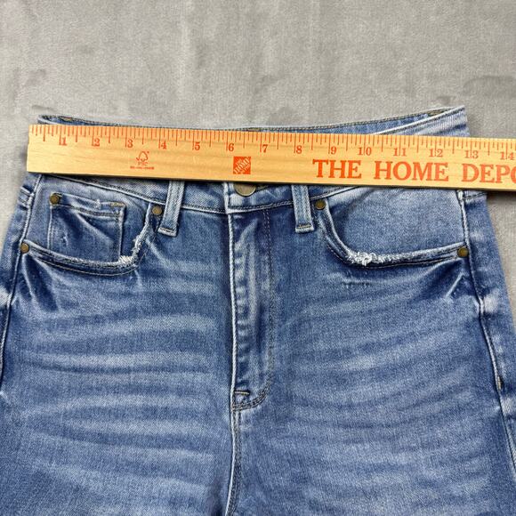 Rooted Denim Bootcut Jeans 5/26 Tall Long‎ Blue Distressed - Picture 7 of 11